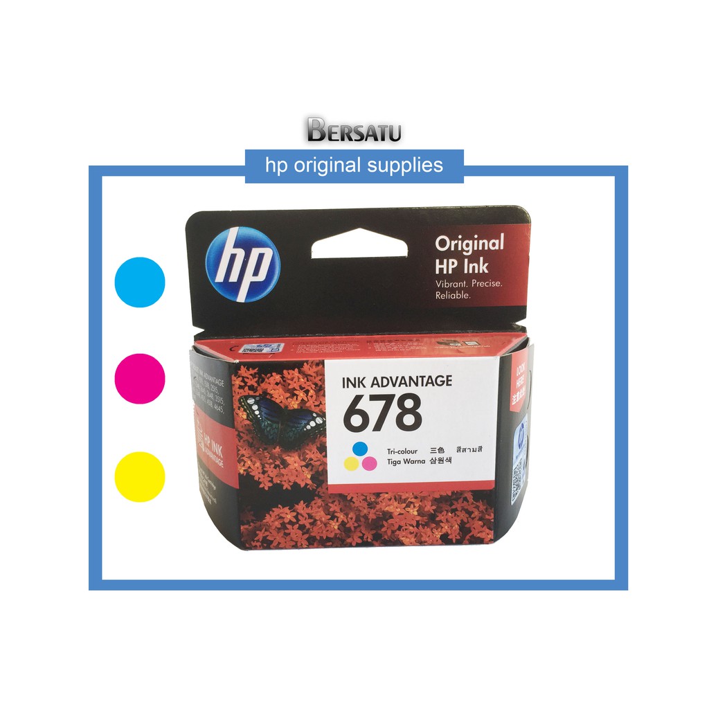 Tinta HP 678 Tri Color ∬ Colour Cartridge Original CZ108AA ♕ L0 SM Q1