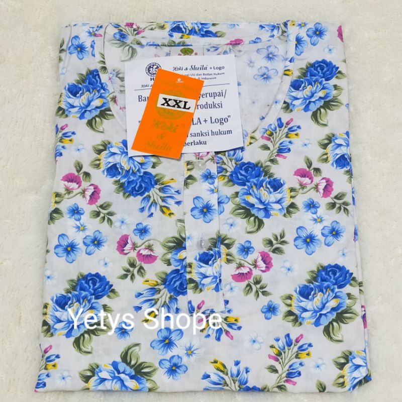 Hoki&Sheila Jumbo LD120 C3/4 Baju Tidur Piyama Fit XXL [Part 1]-2Mawar Putih