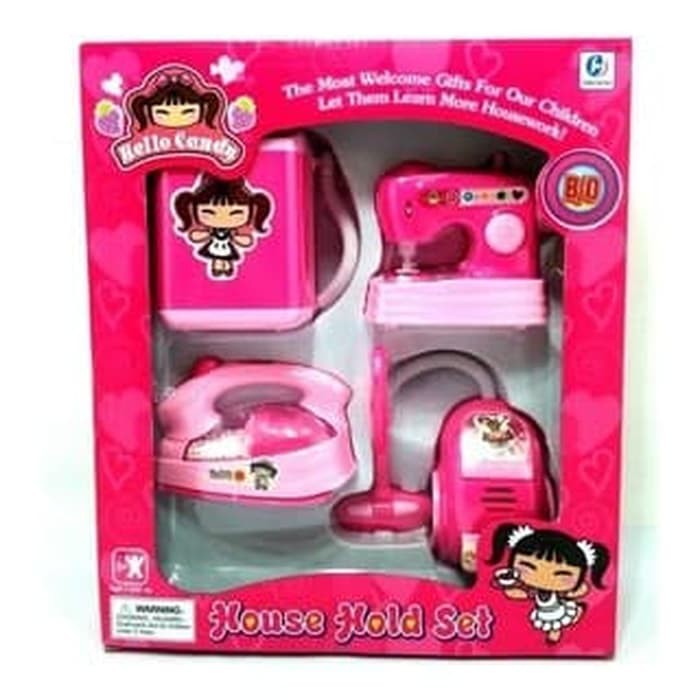 Mainan Anak House Hold Set Hello Candy Peralatan Rumah Tangga YH858-2