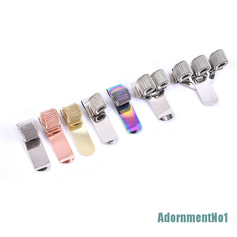 (AdornmentNo1) 1pc Klip Metal Elastis Holder Pulpen / Notebook