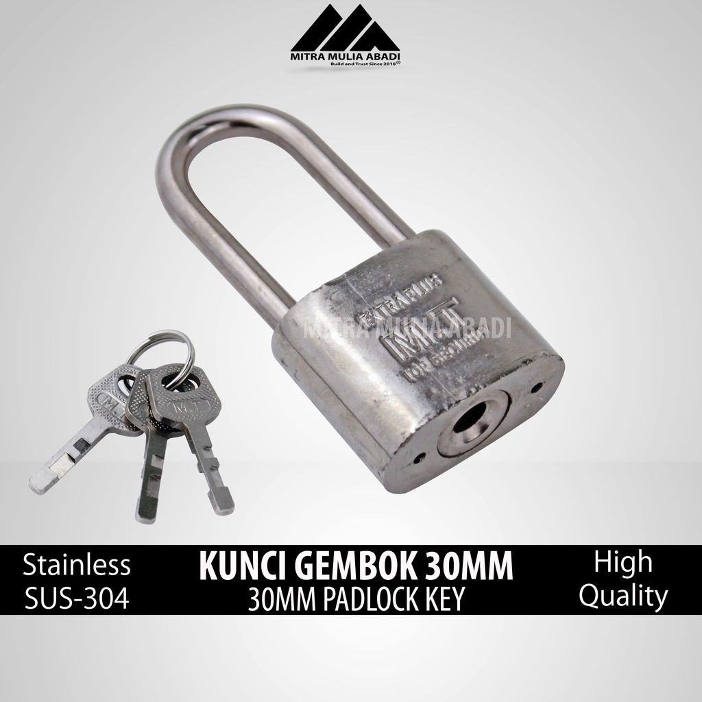 Jual Kunci Gembok Stainless Panjang 30 Mm / Iron Pad Lock / Leher ...