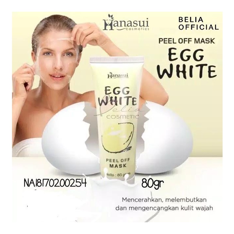 HANASUI Egg White Peel Off Mask Hanasui BPOM  Original 100 PERSEN