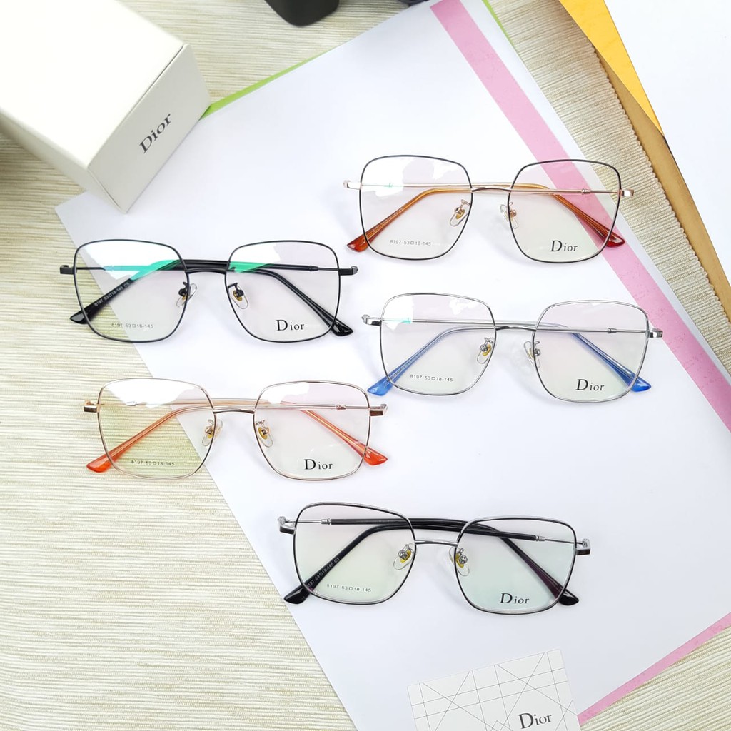 Frame Kacamata Minus + Lensa Anti Radiasi 8197 Murah