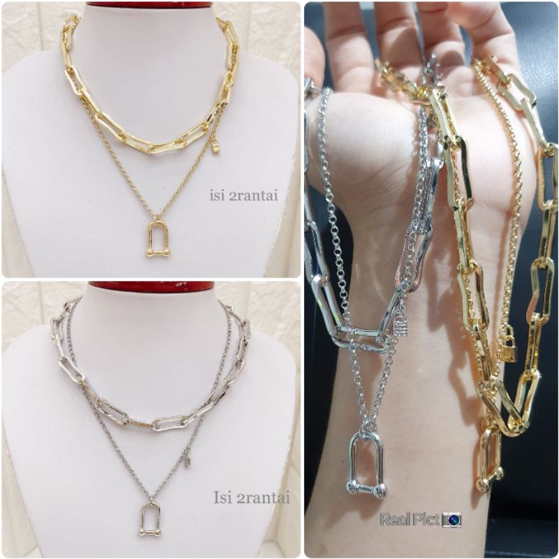 Kalung Silver925 perak Gold Kalung Rantai perak Premium Quality Anti karat anti alergi Ts0250