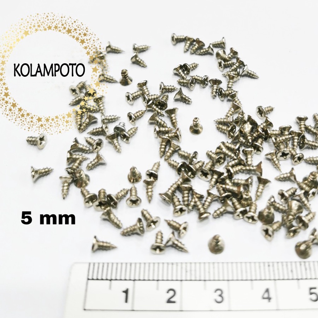 Baud sekrup kecil 2000 pcs bingkai foto pajangan dinding gantungan 5 mm