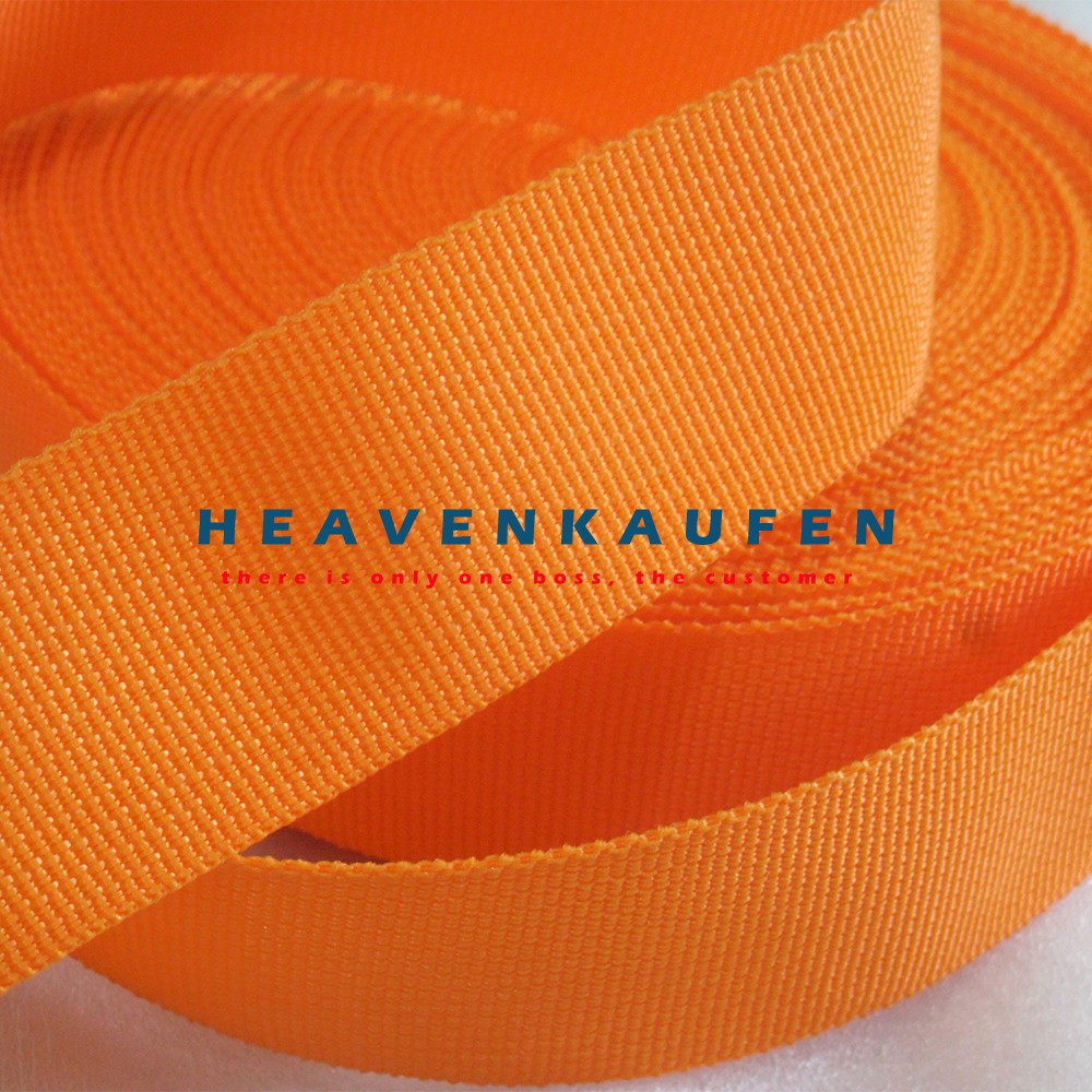 Tali Webbing Orange 3,8 cm Meteran Murah Berkualitas