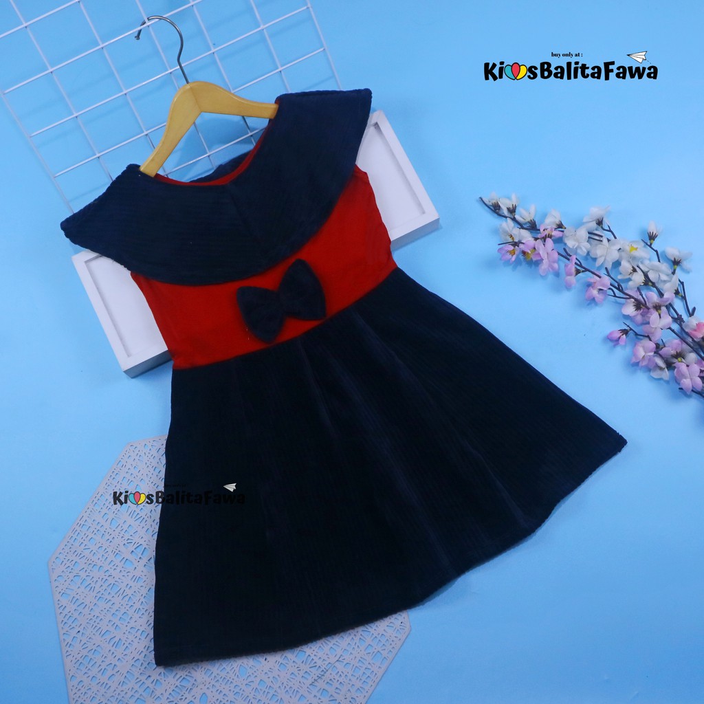 Dress Najwa uk 4-5 Tahun / Dres Baju Anak Perempuan Gaun Pesta Yukensi Grosir Import Balita Cewek