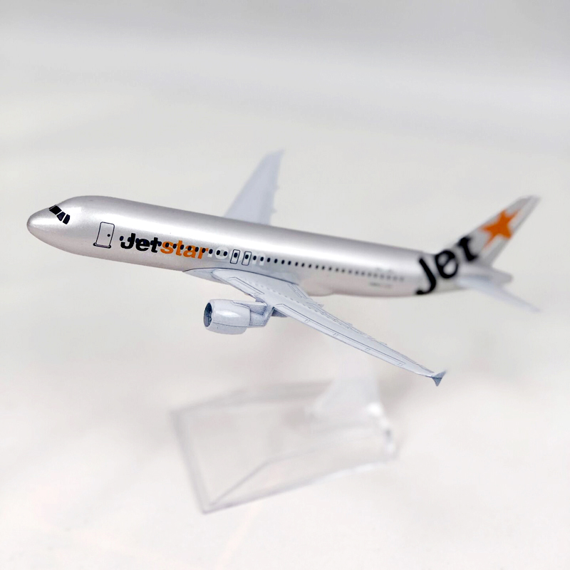 Jetstar Model Pesawat Airbus 320 A320 Bahan Alloy Metal Ukuran 16CM