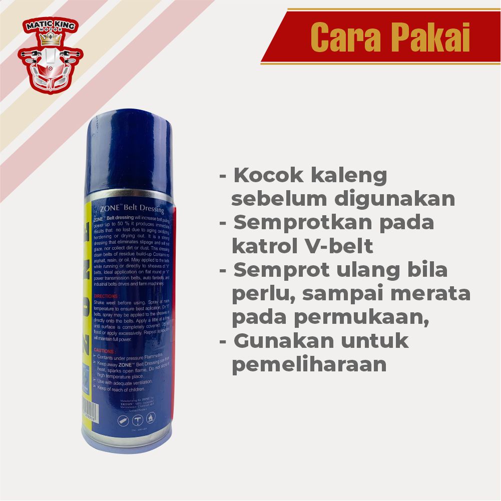 Belt dressing V-belt Dressing Mobil Motor Zone 300 ml