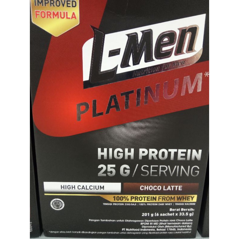 

L men platinum choco latte 201gr
