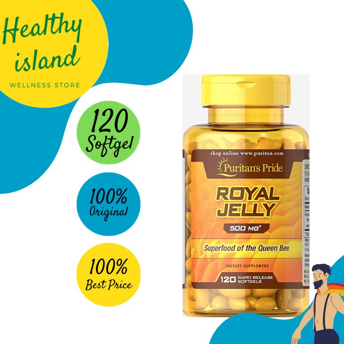 Puritan's Pride Royal Jelly 500 mg - 120 softgel