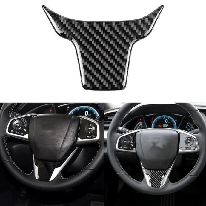Honda Civic Hatchback & Sedan / CRV Turbo 2017+ Steer Cover Carbon
