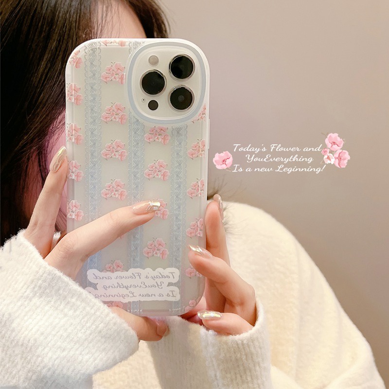 Soft Case Bahan Silikon Motif Bunga Untuk IPhone 7 8 Plus X XR XS Max 11 Pro Max 12 13 Pro Max SE 2020