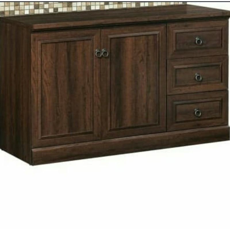 RAK DAPUR KITCHEN SET BAWAH MINIMALIS COKLAT OAK