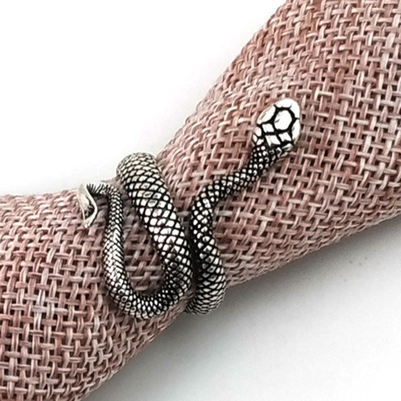 Hospitality Fancyqube 3D Punk Snake Ring Fashion Snake Opening Adjustable Ring Women Adjustable Rings
