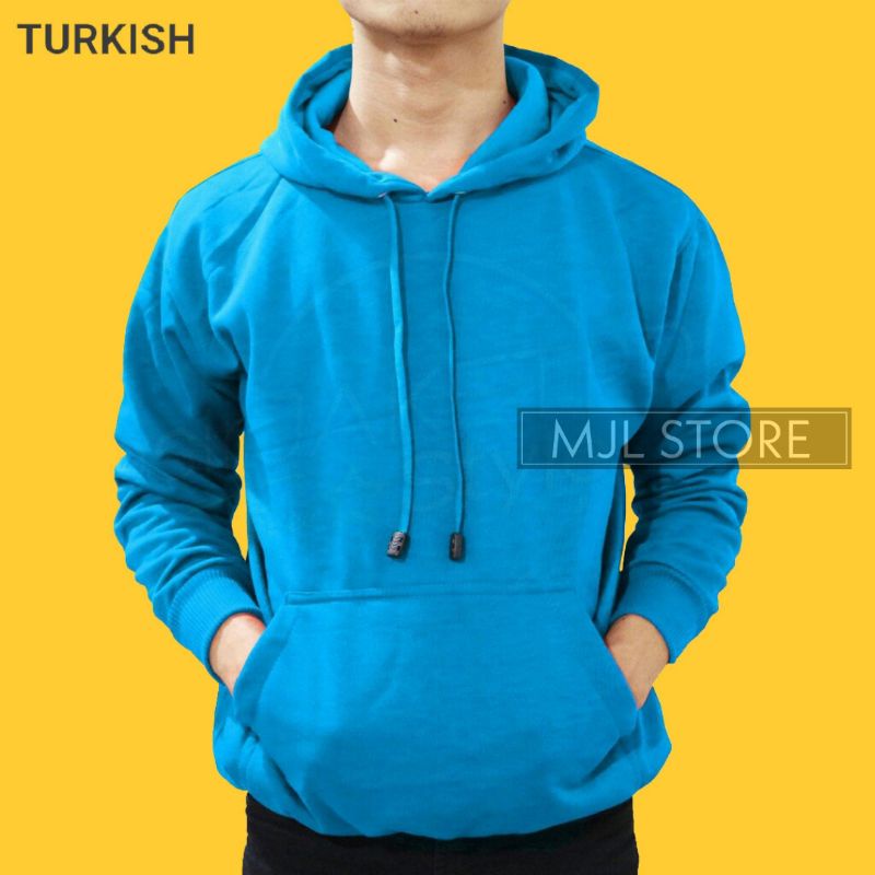 (promo) Jaket jumper hoodie polos L,XL,XXL pria wanita turkish mjl store