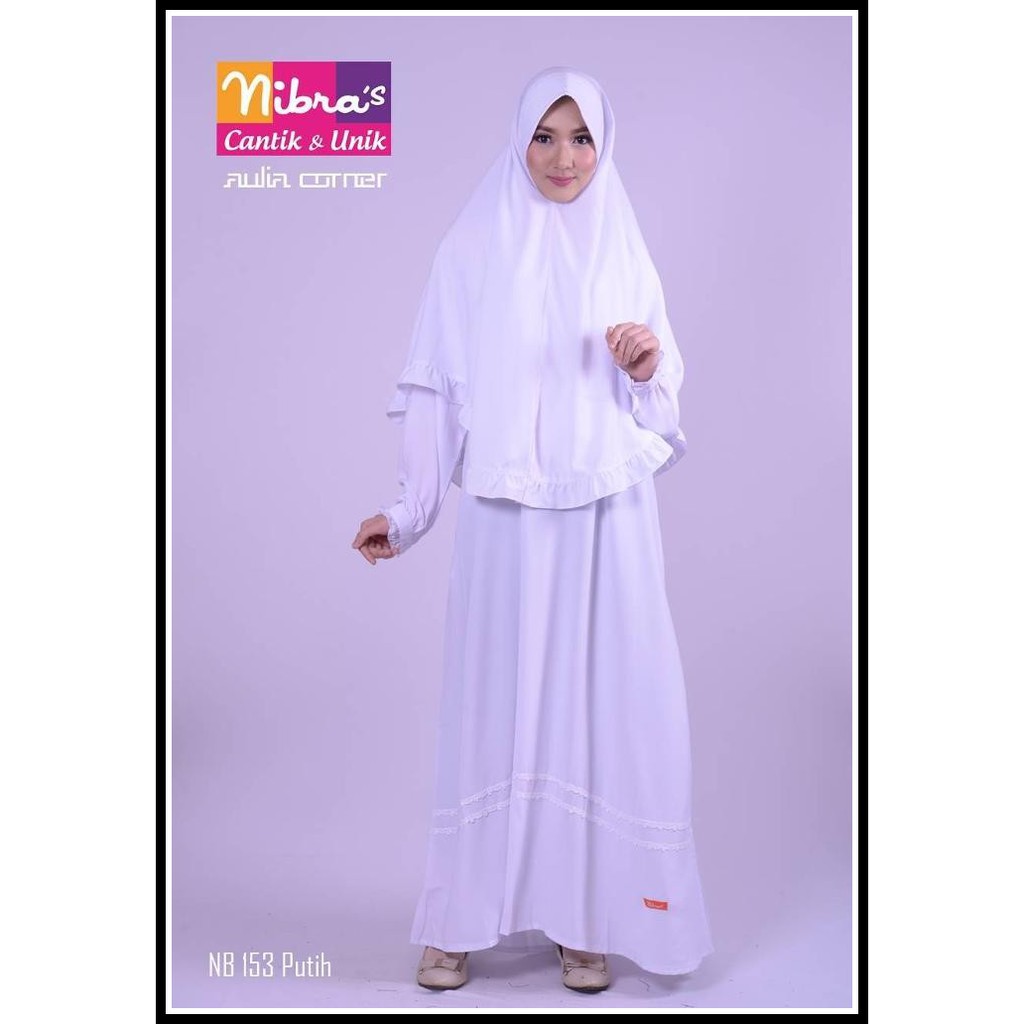 Gamis Model Terbaru Nibras NB 153 Putih Baju Wanita Terbaru Model Baju Gamis Modern
