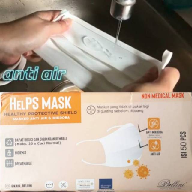 Masker KAIN Box SNI Bellini isi 25 pc MURAH bisa juga masker Hijab