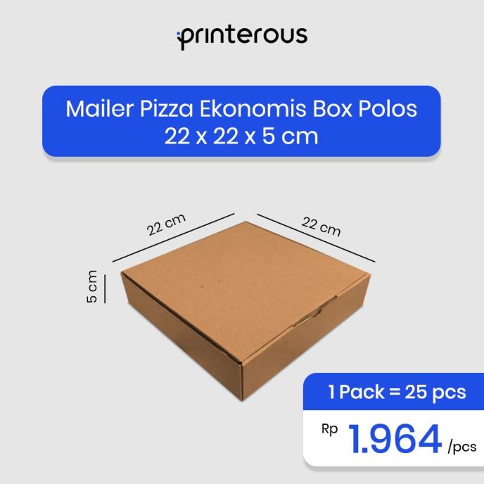 

Mailer Box Polos / Pizza Box Polos 22 x 22 x 5 cm