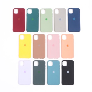 Matte Silicone with Logo Apple Soft Case (1) For iPhone X