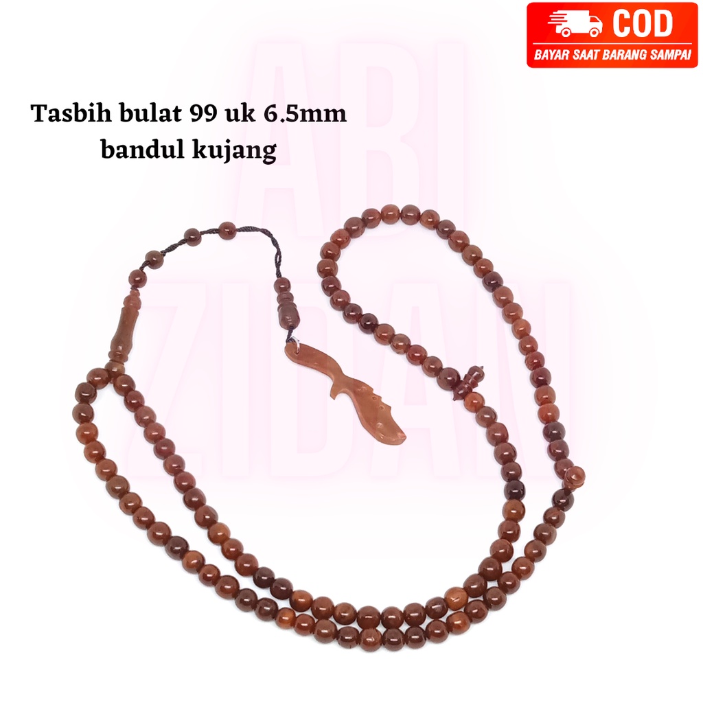 Tasbih kayu Kaokah Kokka Kaukah kokkah koka asli Original model bulat 99 uk 6,5 mm bandul kujang