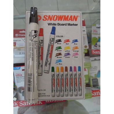 

Spidol Snowman White Board Marker Hitam