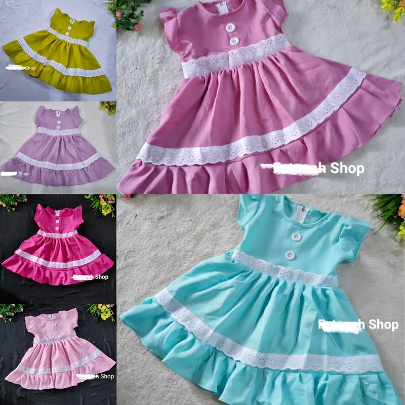 DRESS ANAK ❤️ 1 2 TAHUN ❤️ REAL PIC ❤️ DRESS GAUN ANAK PEREMPUAL REMPEL LUCU UNIK BTS MURAH PREMIUM