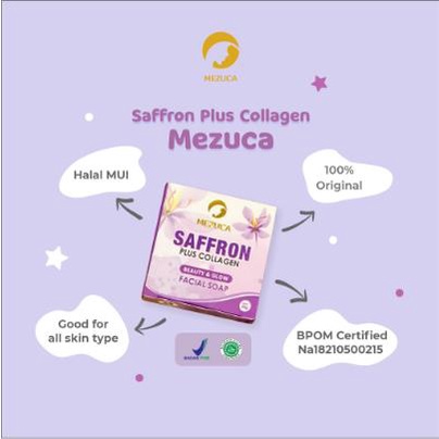 ^ KYRA ^ MEZUCA Sabun Wajah Saffron Plus Collagen Beauty &amp; Glow Facial Soap Safron - Netto 20 gr