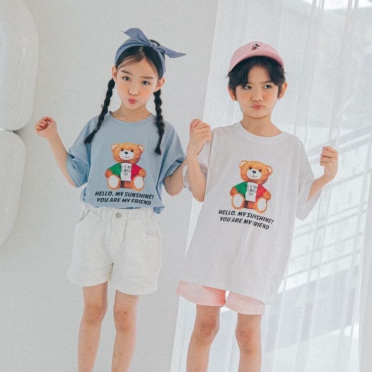 MYSTIQUE.ID-BAJU KAOS COUPLE HELLO MR.SUNSHINE YOUR ARE MT FRIEND T-SHIRT LUCU DAN AESTHETIC