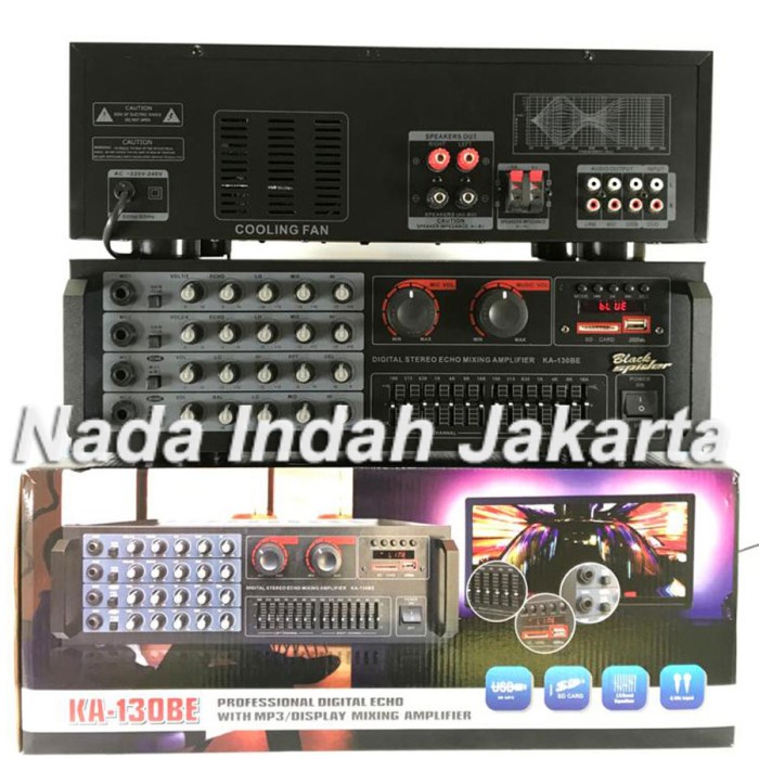 Amplifier Black Spider Ka 130 Be Power Mixer Ampli Karaoke 130Be
