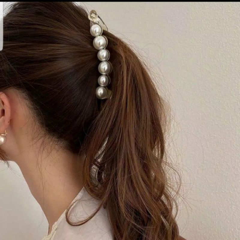 Banana Hair clip/ Jepit Rambut Pisang Mutiara/ Jepit rambut mutiara