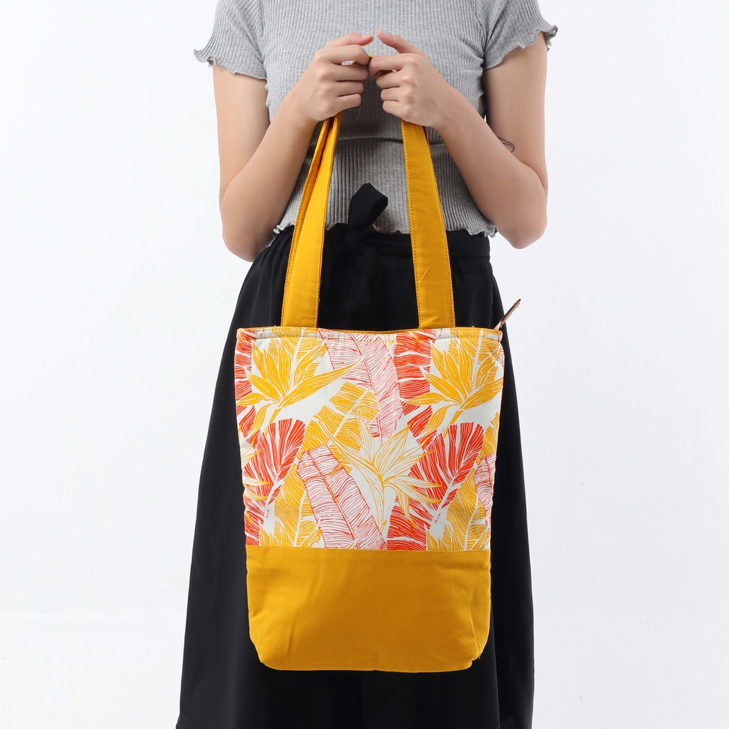 Tote Bag Kanvas Tropical Kuning