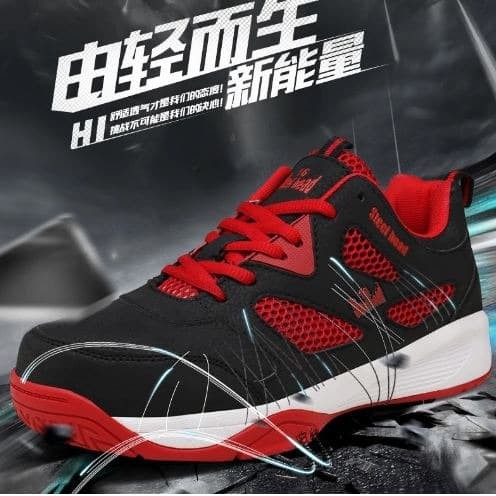 Original Sepatu safety pria like krisbow unisex hitam merah new sneakers sporty Asli