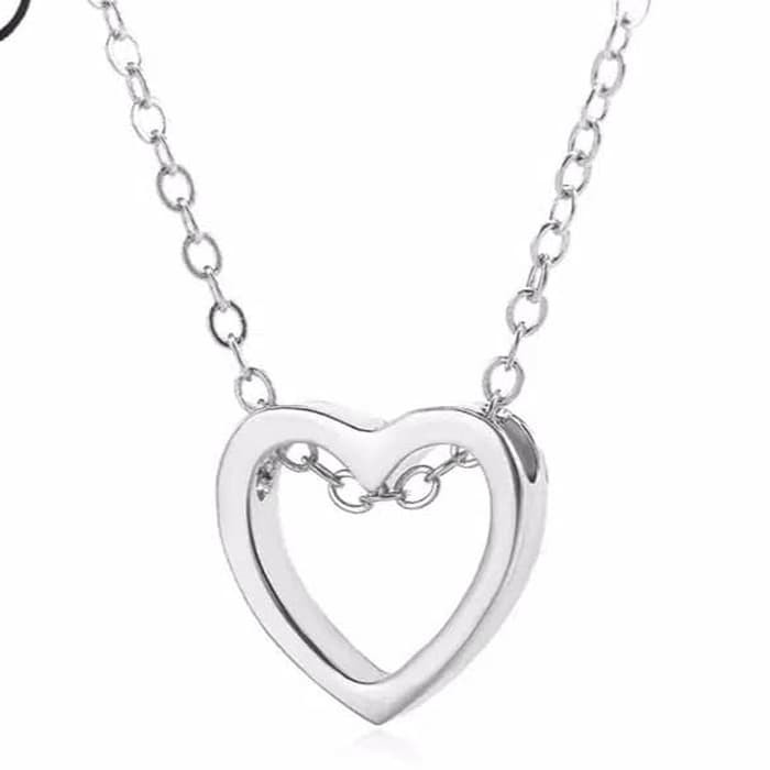 Aksesoris Korea Kalung Wanita Titanium Model Love Tiga Warna