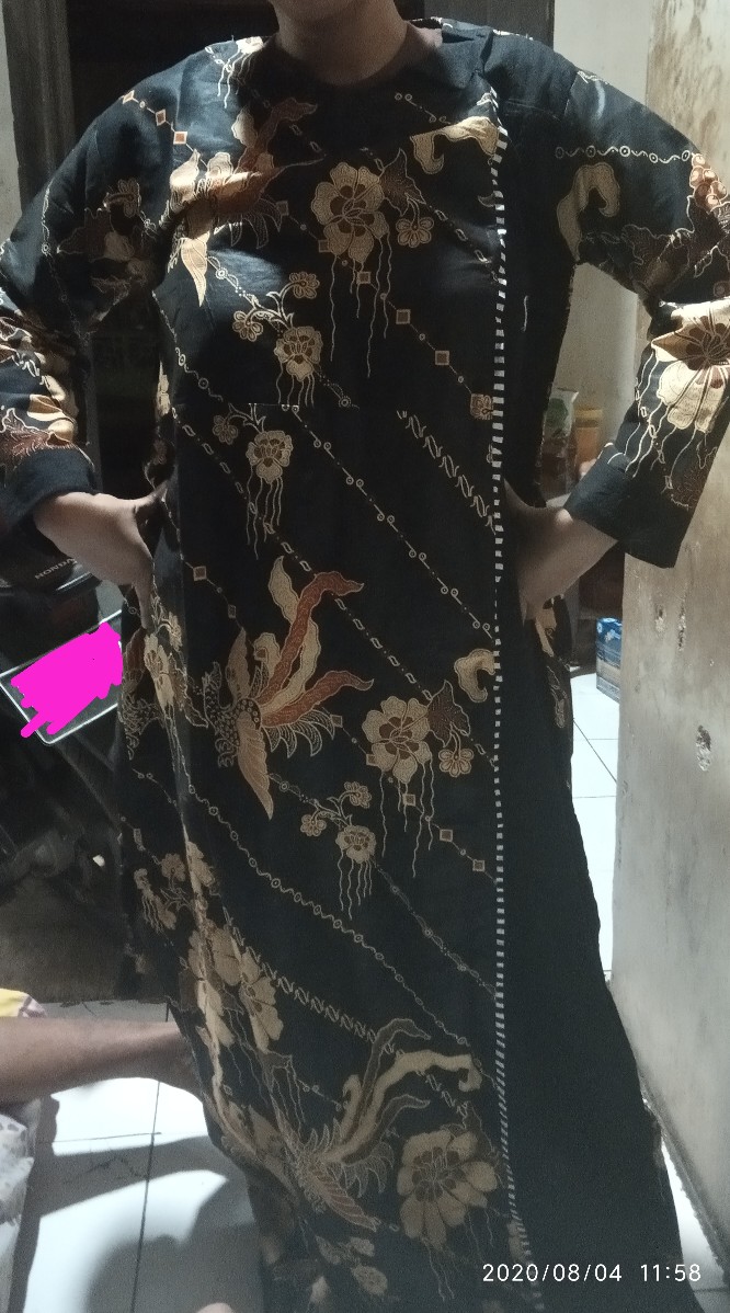 Ms Gamis Batik Sriwedari Maxi Super Jumbo Xxl Ld 110cm Bumil/busui Katun Sogan