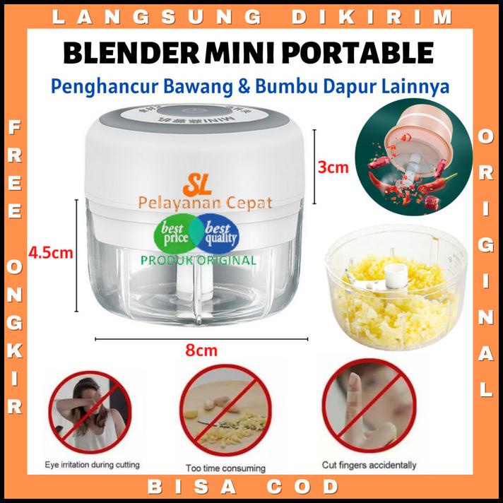 Blender Mini Portable Listrik Penghancur Daging Bumbu Dapur Bawang