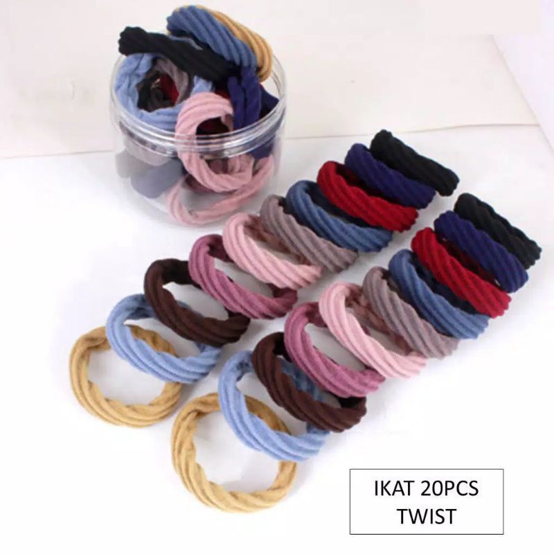 Ikat Rambut Elastis 20Pcs Free Toples Ikat Karet hair tie rubber band korea lucu