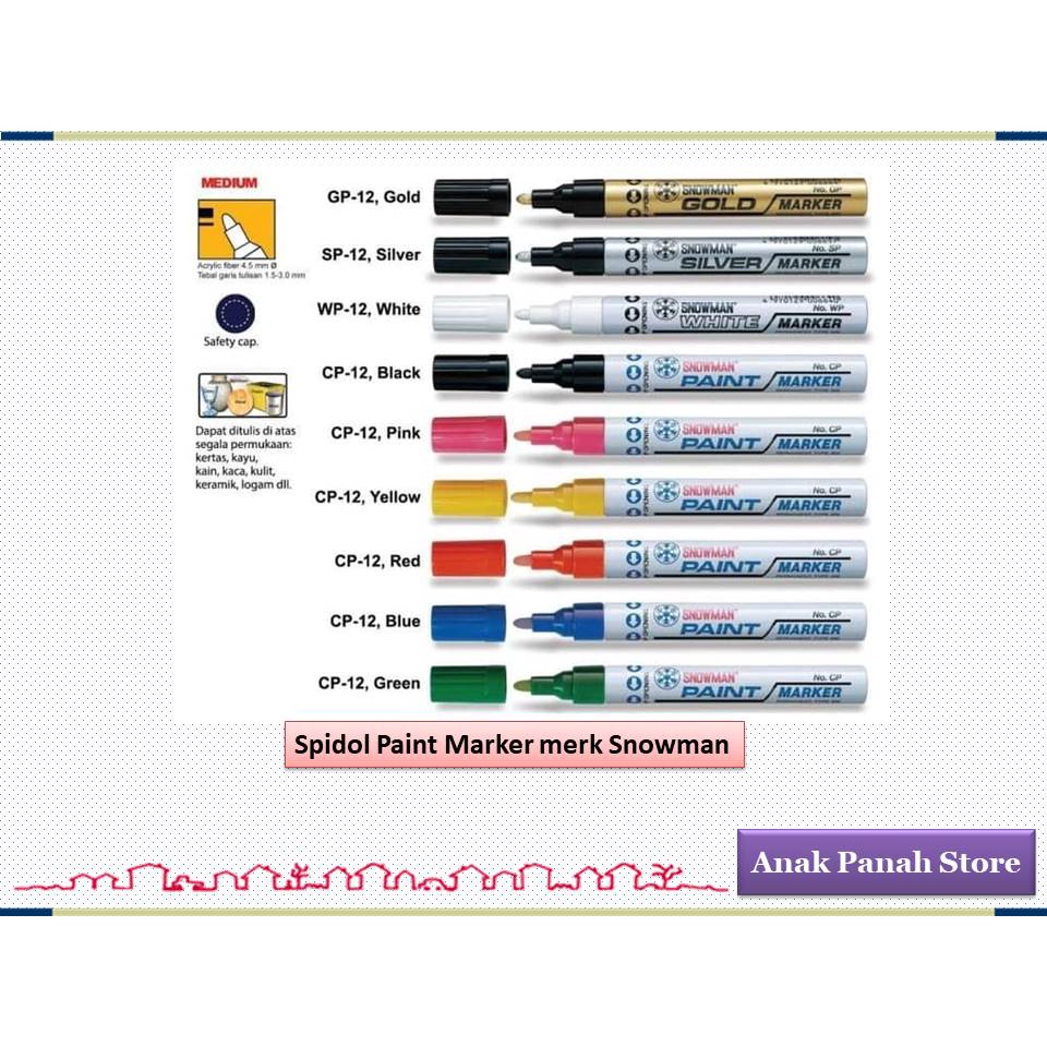 

Spidol Paint Marker Merk Snowman