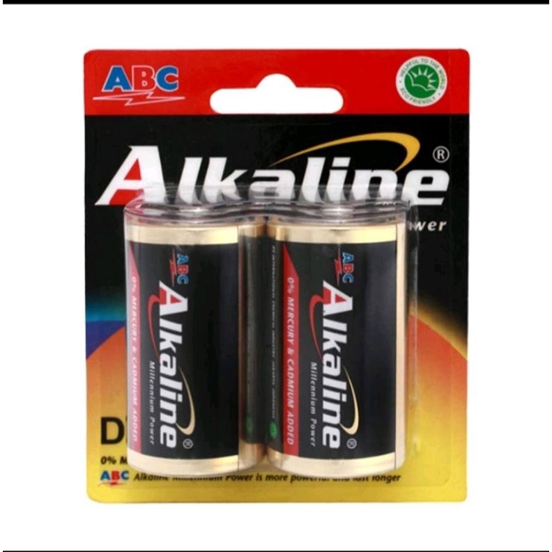 Baterai besar ABC Alkaline D / LR20