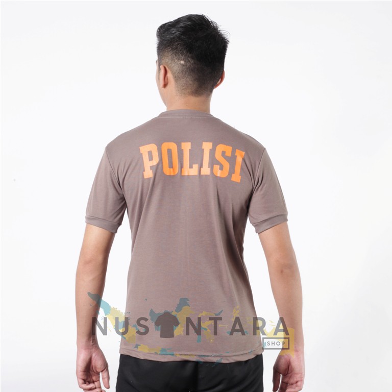 Polisi Kaos Polri Kerah Tinggi &amp; Pendek Kaos Dinas polisi Dalaman polisi Kaos Bhayangkara Indonesia