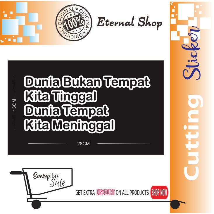 

CUTTING STICKER KATA-KATA KEREN (2) UKURAN 28X13 CM