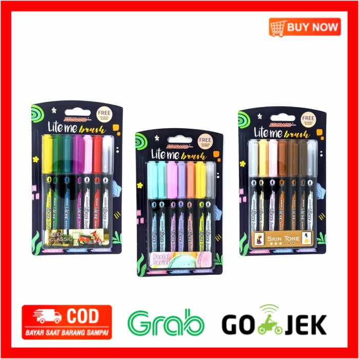 

(BISA COD) Standard Blister Lite Me Brush (Brush Pen/Spidol Kaligrafi)