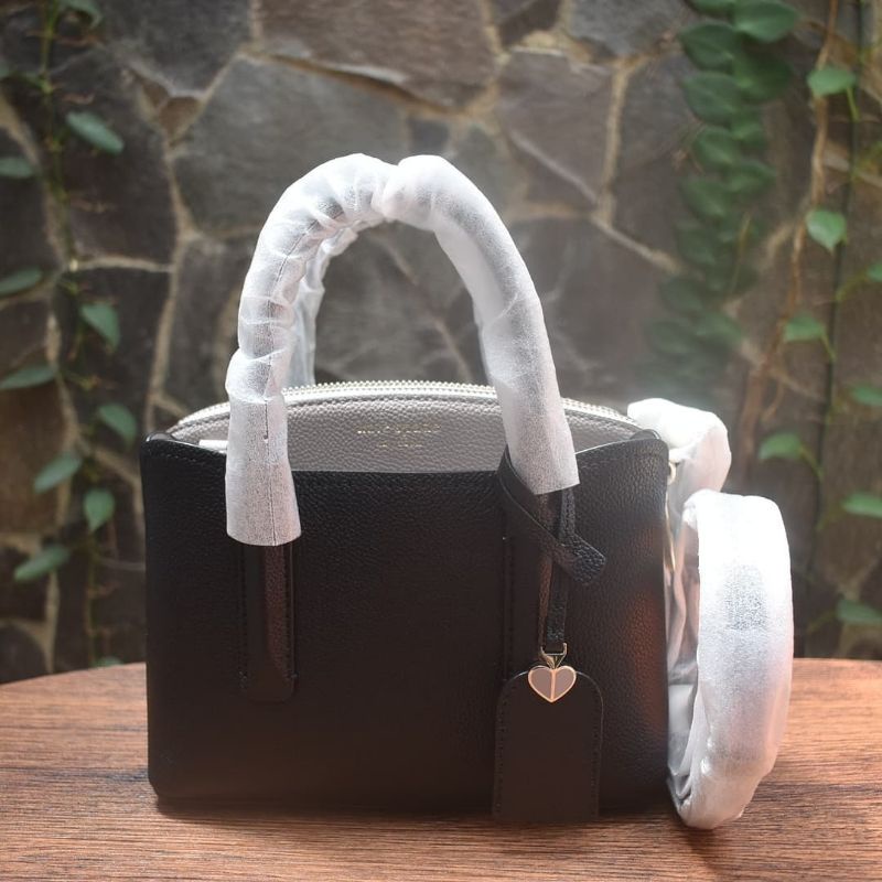 Kate Spade Margaux Mini Satchel Warm Black Taupe