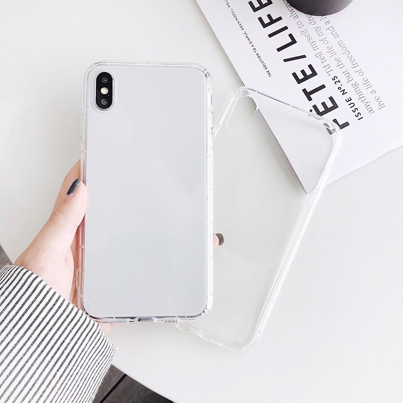 Soft Case TPU Transparan Shockproof Cover iPhone 11 12 13 Pro MAX Mini X XR XS MAX 6 6S 7 8 Plus SE 2020