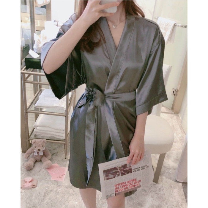 Baju Tidur - Kimono Outer Wanita Shein Lingerie Kimono Mandi Pantai Seksi Lingeri
