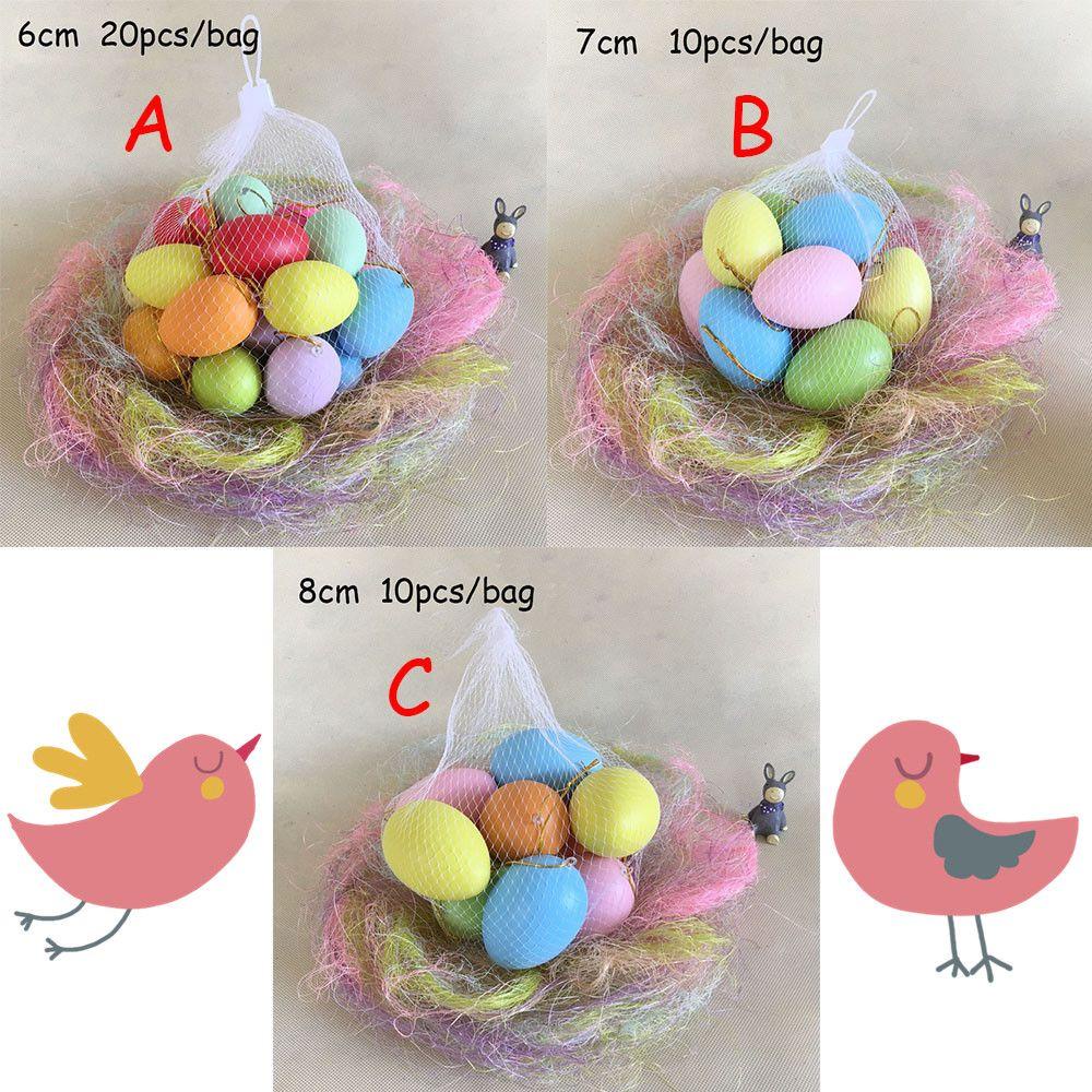 R-flower 10/20Pcs Telur Paskah Dekorasi Plastik Anak Hadiah Mainan Perlengkapan Pesta DIY Craft