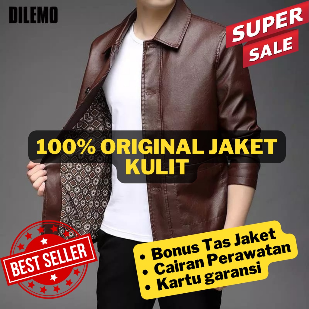 Jaket kulit pria jaket kulit asli pria jaket kulit ori rompi kulit jaket kulit motor pria original 1