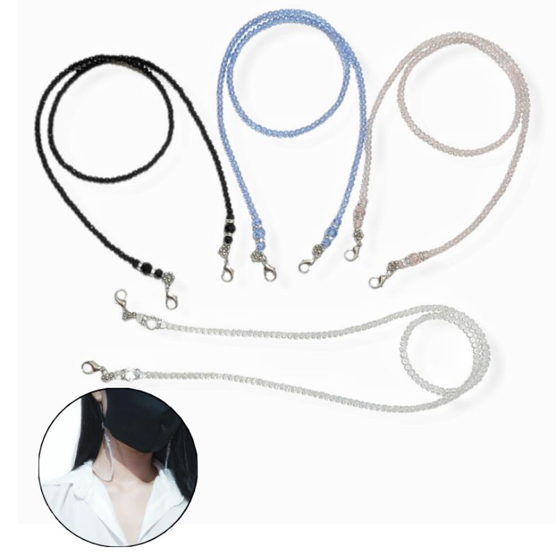 Kalung Masker Strap Kimberly Full Crystal Diamond Series Luxury Premium Gantungan Masker Hanging