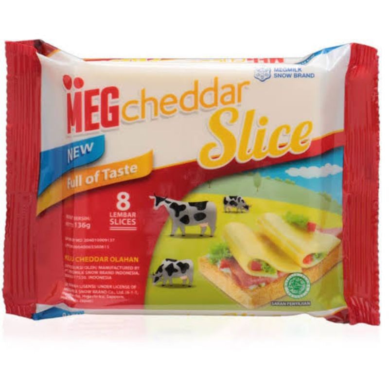 

Keju Slice Meg Cheddar isi 8'S