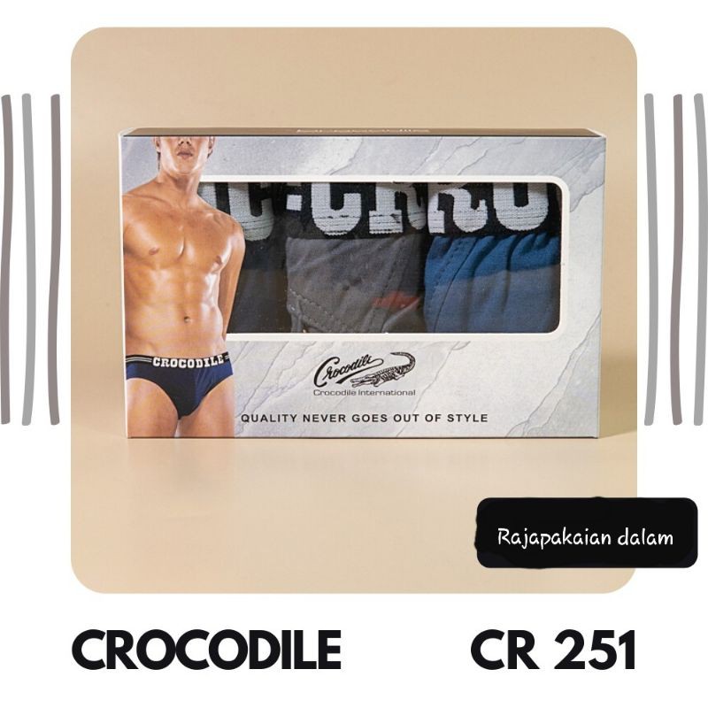 Celana dalam pria Crocodile 251 Harga 3 PCS